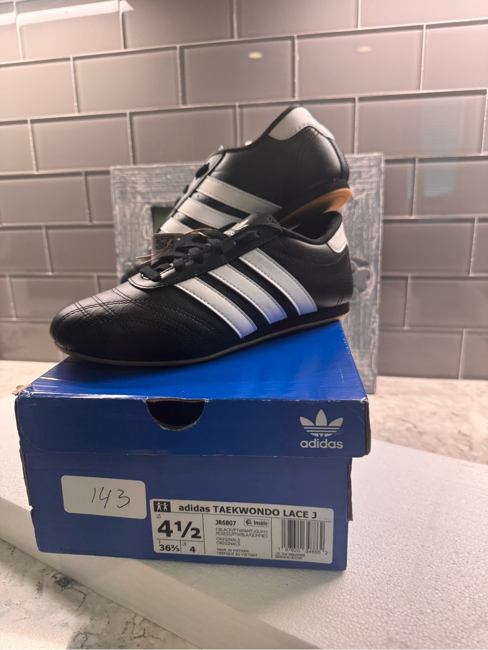 NEW!! Adidas Black and White Taekwondo Lace-Up Sneakers! HOT TREND!!!!